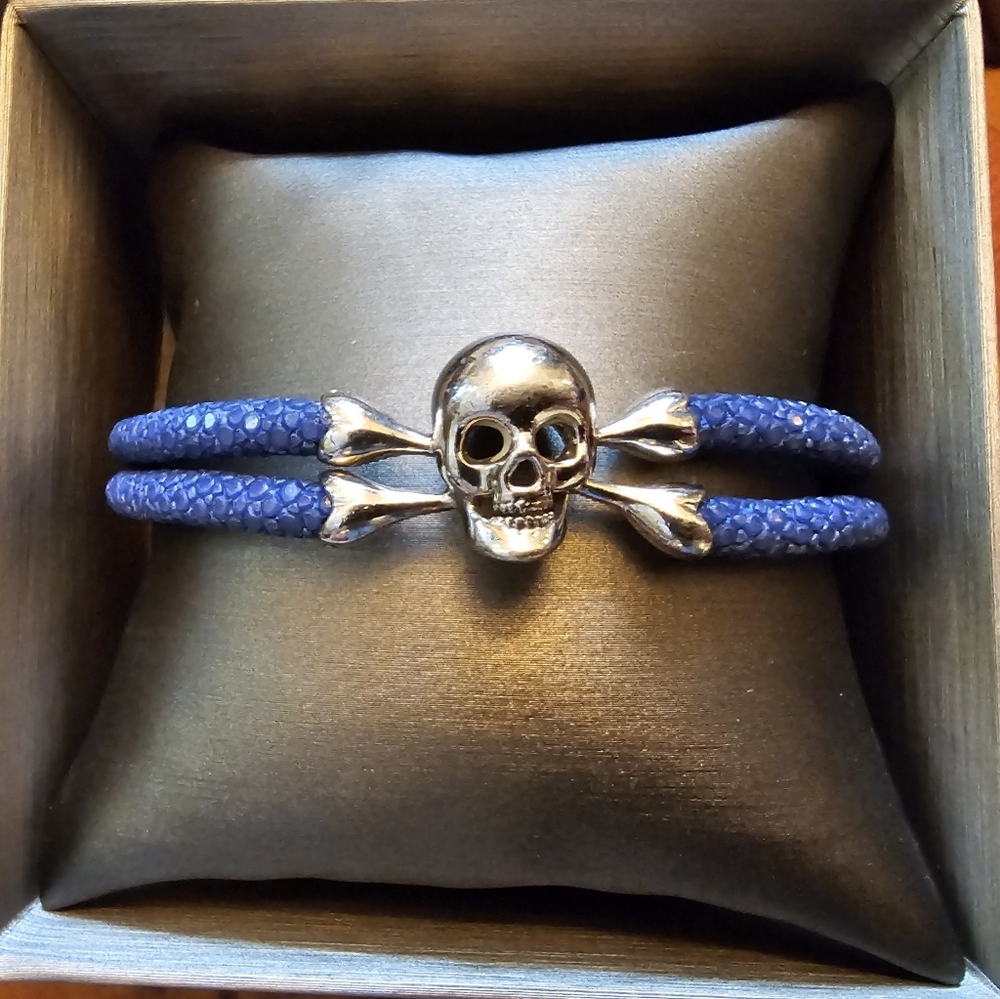 Sting HD Silver Skull Bracelet